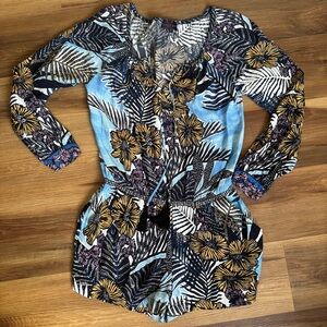 Hale Bob Floral Long Sleeve Romper